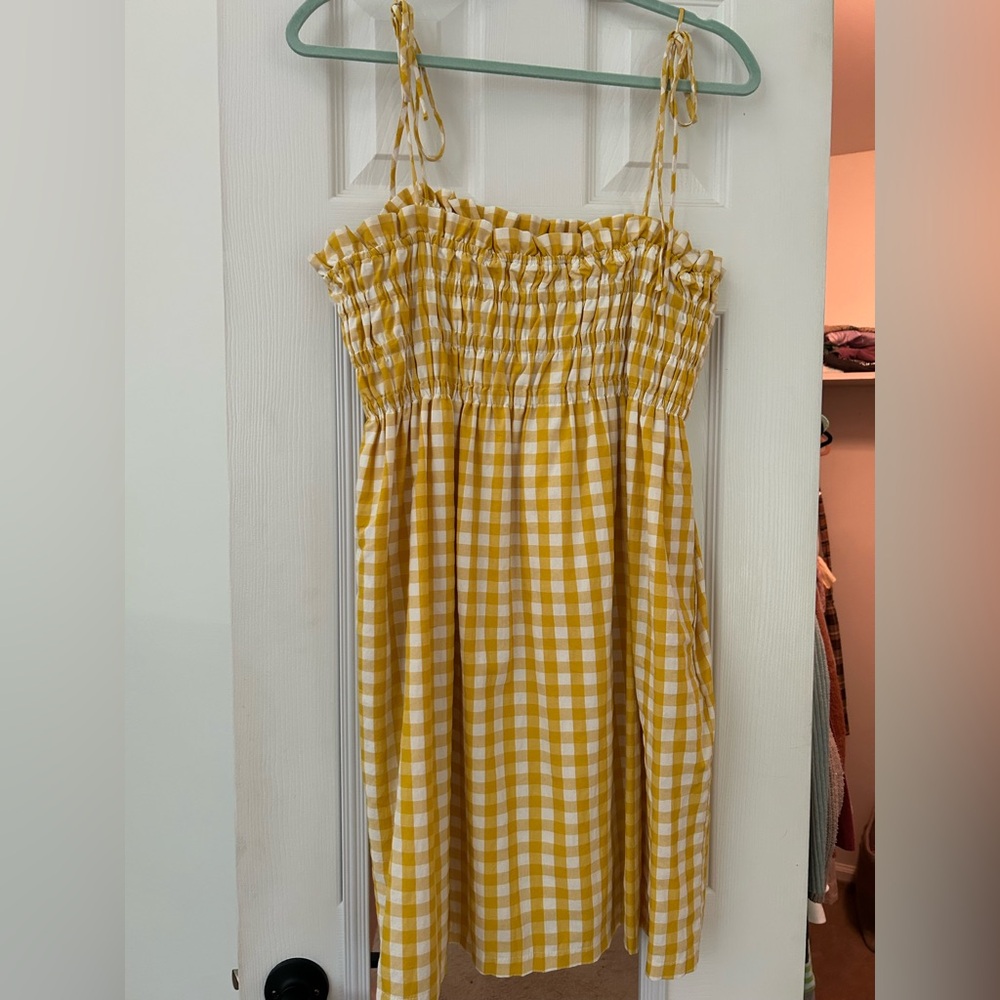 Yellow Gingham Women’s Dress